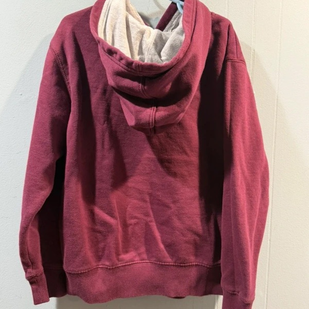 Champion Kids Burgundy Hoodie with White Logo - Picture 2 of 4